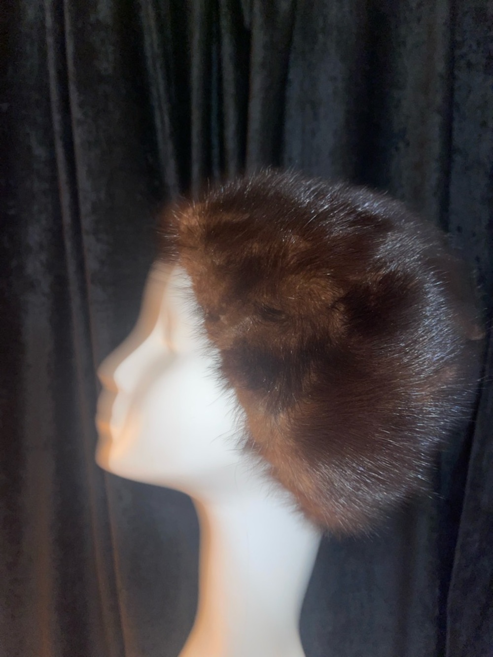 Vintage Brown Fur Headband